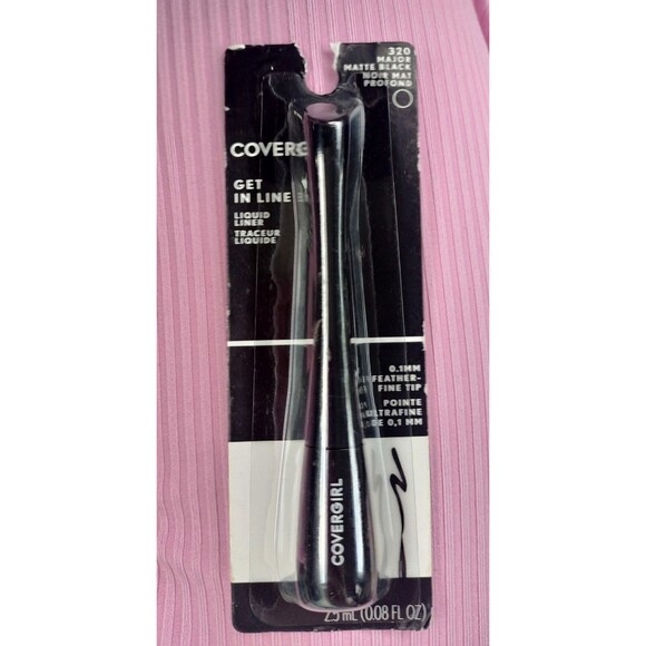 CoverGirl Eyeliner Get In Line Liquid Liner 320 Major Matte Black Eye Makeup 3x - Picture 8 of 16
